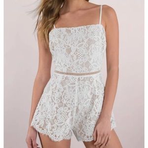 White lace romper